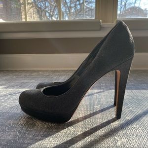Vince Camuto Black Sparkle High Heels